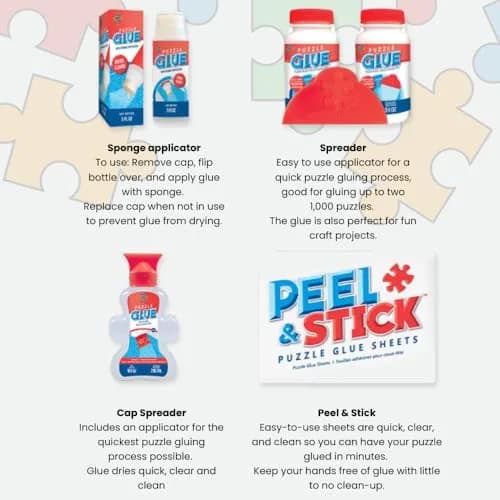 MasterPieces Clear Puzzle Glue 2 Pack 10 fl oz (295 ml) | USA-Imported Adhesive for Jigsaw Puzzles thumbnail 6