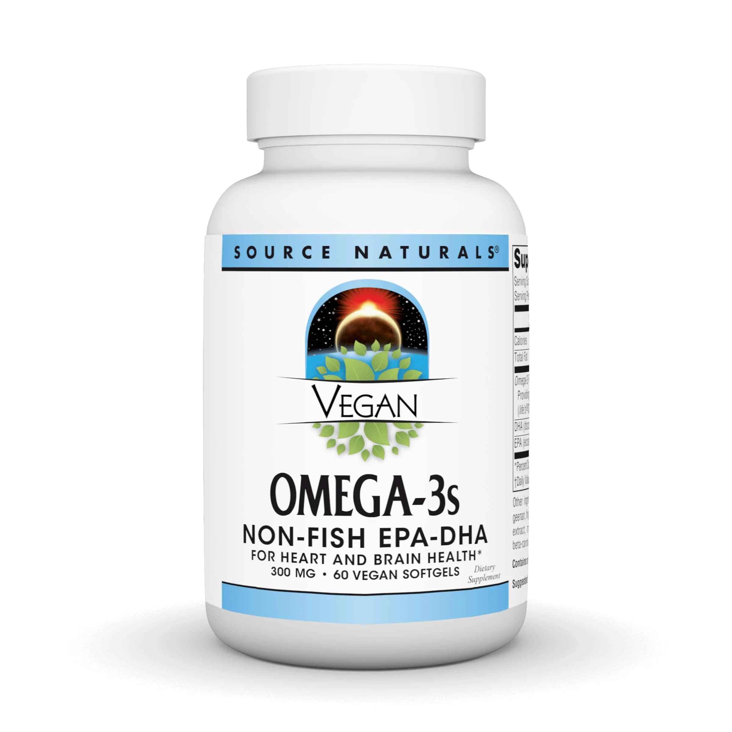 Source Naturals Vegan Omega-3s 300 mg | Vegetarian EPA-DHA for Heart & Brain Support - main product image