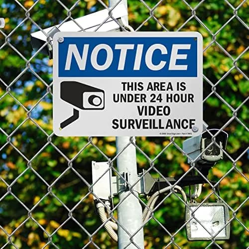 SmartSign "Notice - This Area Is Under 24 Hour Video Surveillance" Sign | 17.8 cm x 25.4 cm (7" x 10") Aluminum | Durable & Laminated thumbnail 3