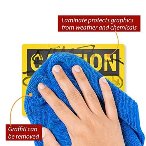 SmartSign Caution Hearing Protection Required Adhesive Vinyl OSHA Safety Sign 3.5" x 5" | Promotes Workplace Safety thumbnail 2