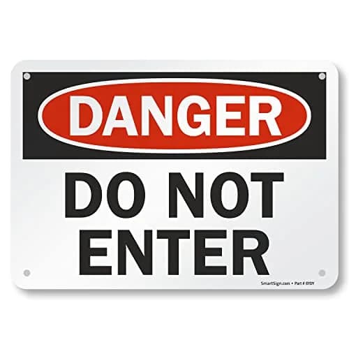 SmartSign Danger - Do Not Enter Sign | 7" x 10" Aluminum, OSHA Compliant, Heavy-Duty, 7 Year Durability thumbnail 1