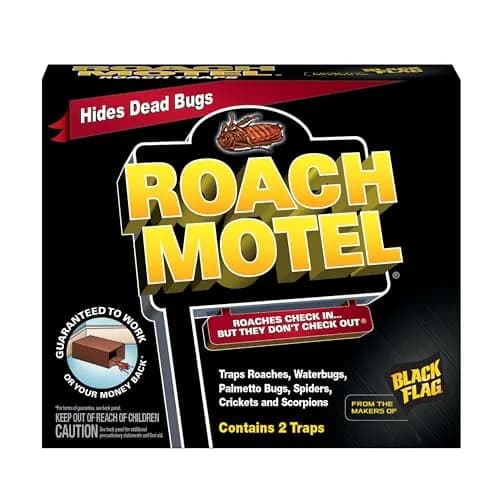 United Industries Roach Motel Traps 2 Count | No Pesticides, Hides Dead Bugs, Up to 4 Months thumbnail 1