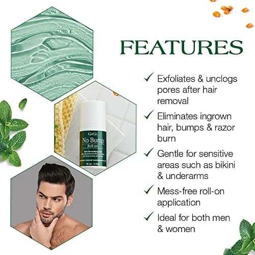 GIGI No Bump Roll-On Ingrown Hair Treatment 59ml (2 fl oz) | Exfoliating Salicylic Acid Gel Roller thumbnail 4