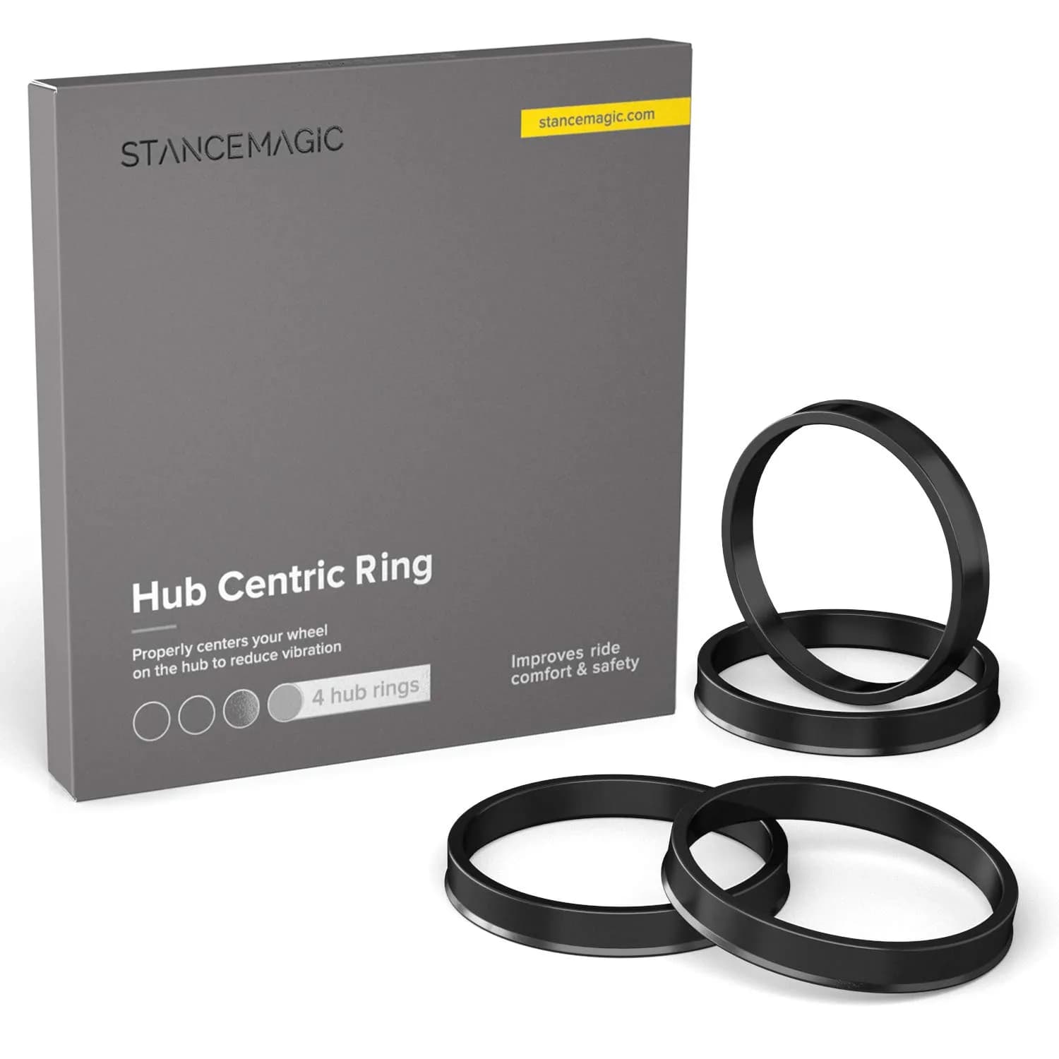 StanceMagic Hubcentric Rings 56.1mm ID to 67.1mm OD (Pack of 4) | Precision Fit for Subaru, Honda, Acura, Scion