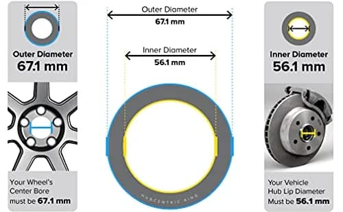 StanceMagic Hubcentric Rings 56.1mm ID to 67.1mm OD (Pack of 4) | Precision Fit for Subaru, Honda, Acura, Scion thumbnail 3