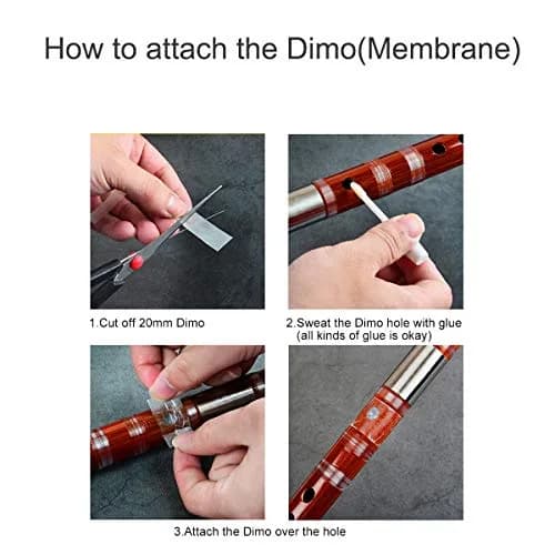 Kmise D Key Bamboo Flute Dizi Traditional Handmade Chinese Musical Instrument | 37.6 cm (14.8 in) thumbnail 6