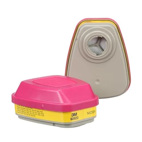 3M 60923 P100 Respirator Cartridge/Filter 2-Pack | Organic Vapor, Acid Gas & Particulate Protection thumbnail 1