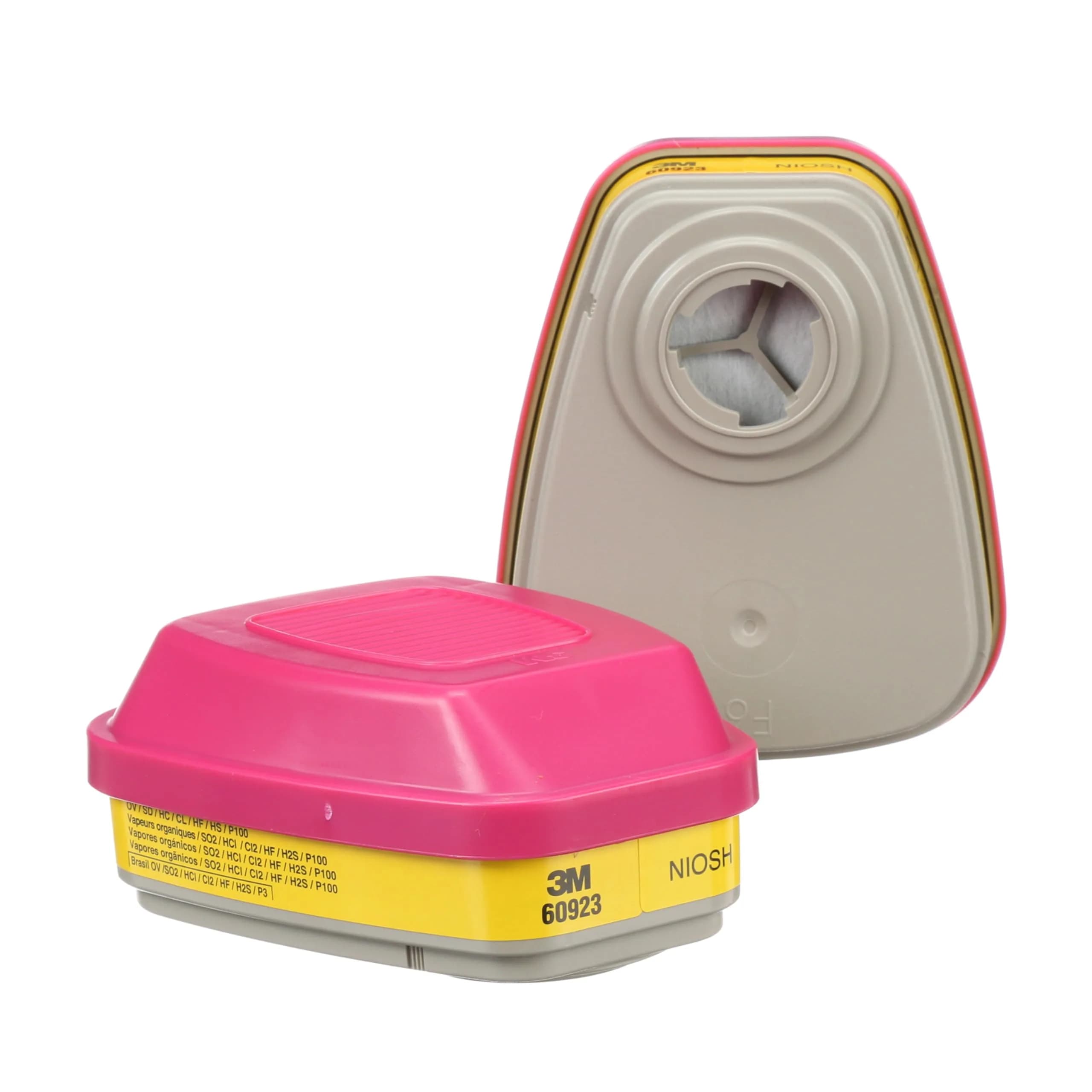 3M 60923 P100 Respirator Cartridge/Filter 2-Pack | Organic Vapor, Acid Gas & Particulate Protection