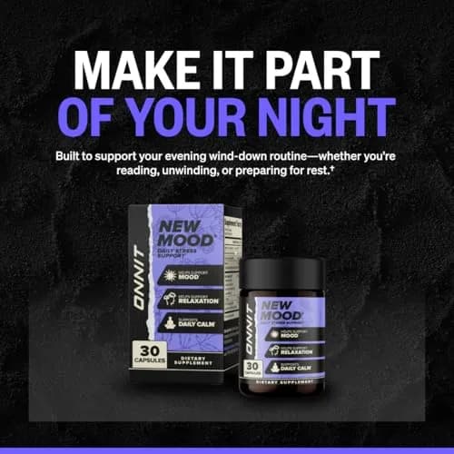 ONNIT New Mood Stress & Sleep Support Supplement with 5-HTP, 30 Count | Mood & Relaxation Aid for Stress & Sleep thumbnail 7