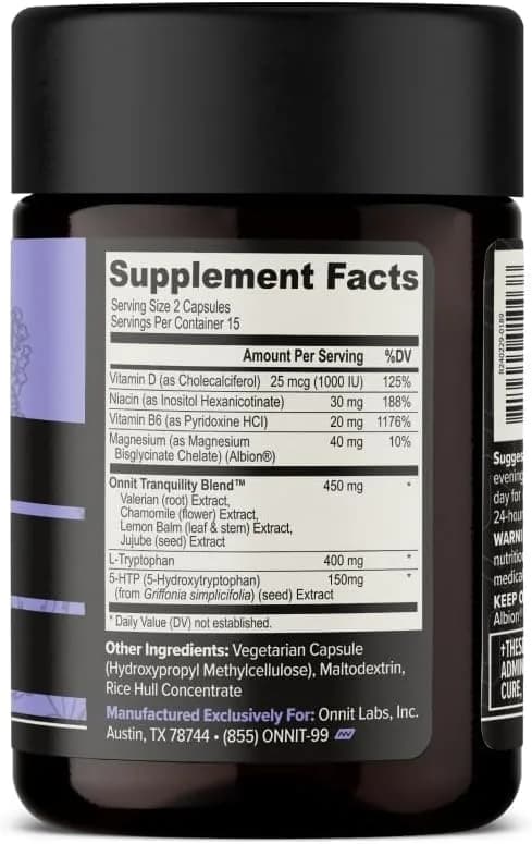 ONNIT New Mood Stress & Sleep Support Supplement with 5-HTP, 30 Count | Mood & Relaxation Aid for Stress & Sleep thumbnail 6