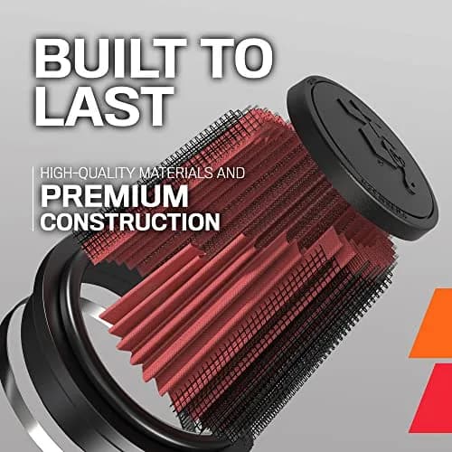 K&N High-Flow Universal Clamp-On Air Filter RG-1001RD | 156 mm (5.5 In) Height, 101.6 mm (4 In) Flange Diameter thumbnail 5