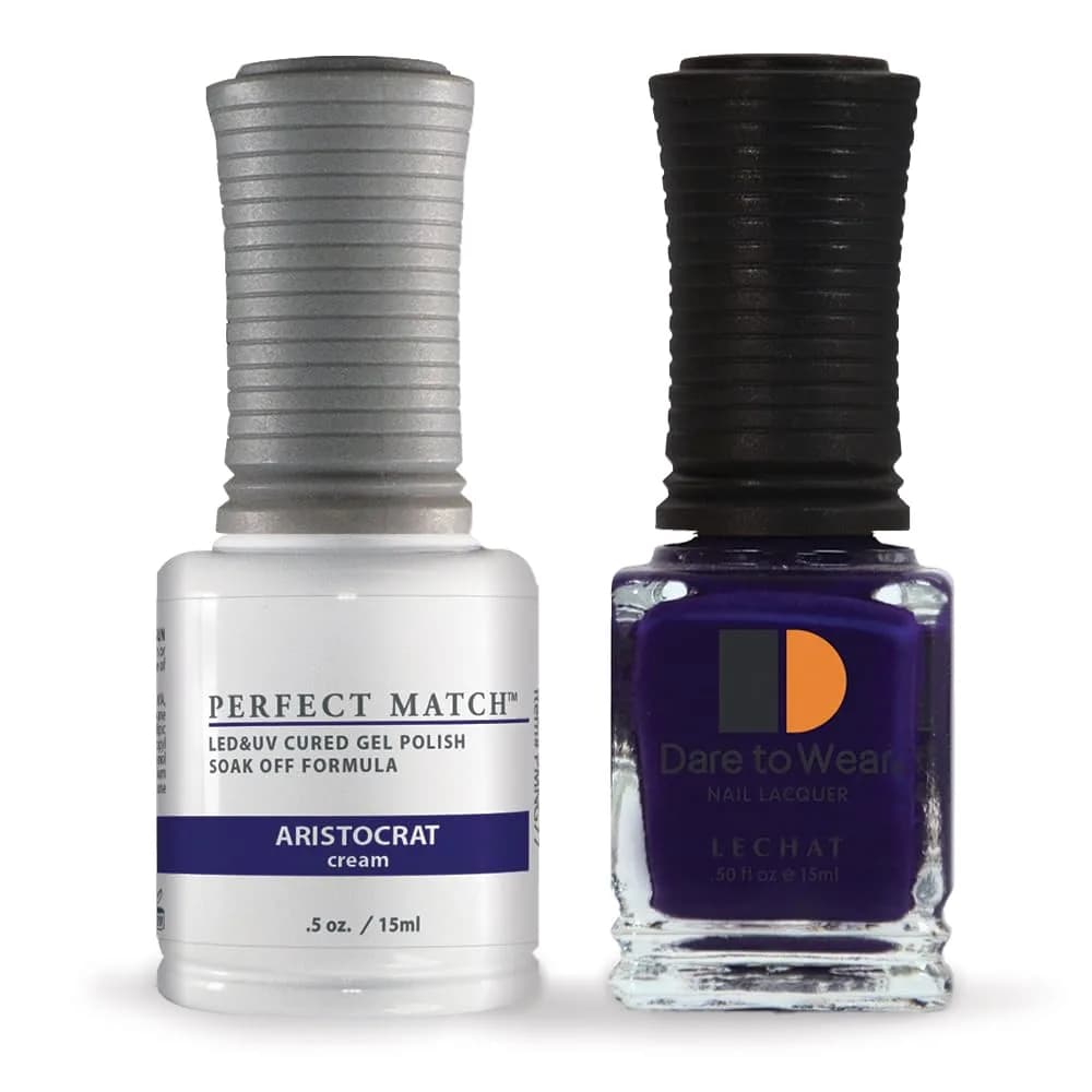 LeChat Perfect Match Gel Polish Aristocrat Royal Purple Cream Finish 15ml (0.5 Fl Oz) | Long-Lasting Chip-Resistant Formula - main product image