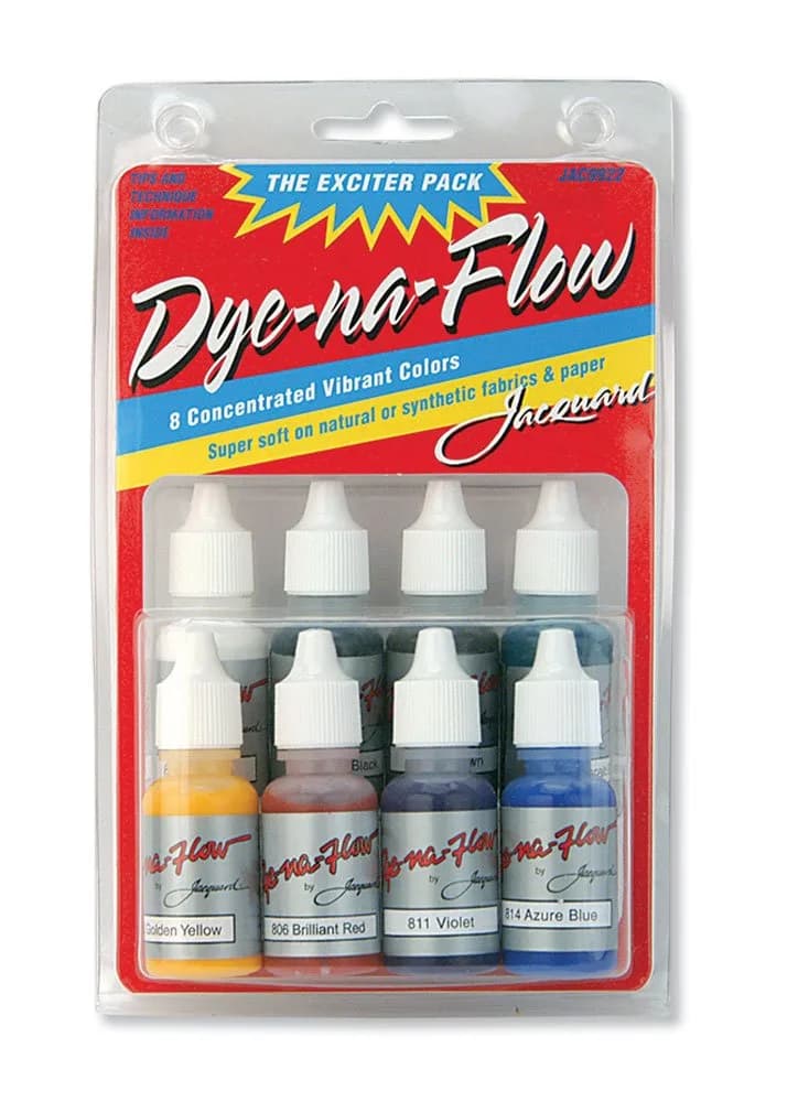 Jacquard Dye-Na-Flow Mini Exciter Pack | 8 Fluid Ounce Acrylic Fabric Dyes for Natural & Synthetic Textiles - main product image