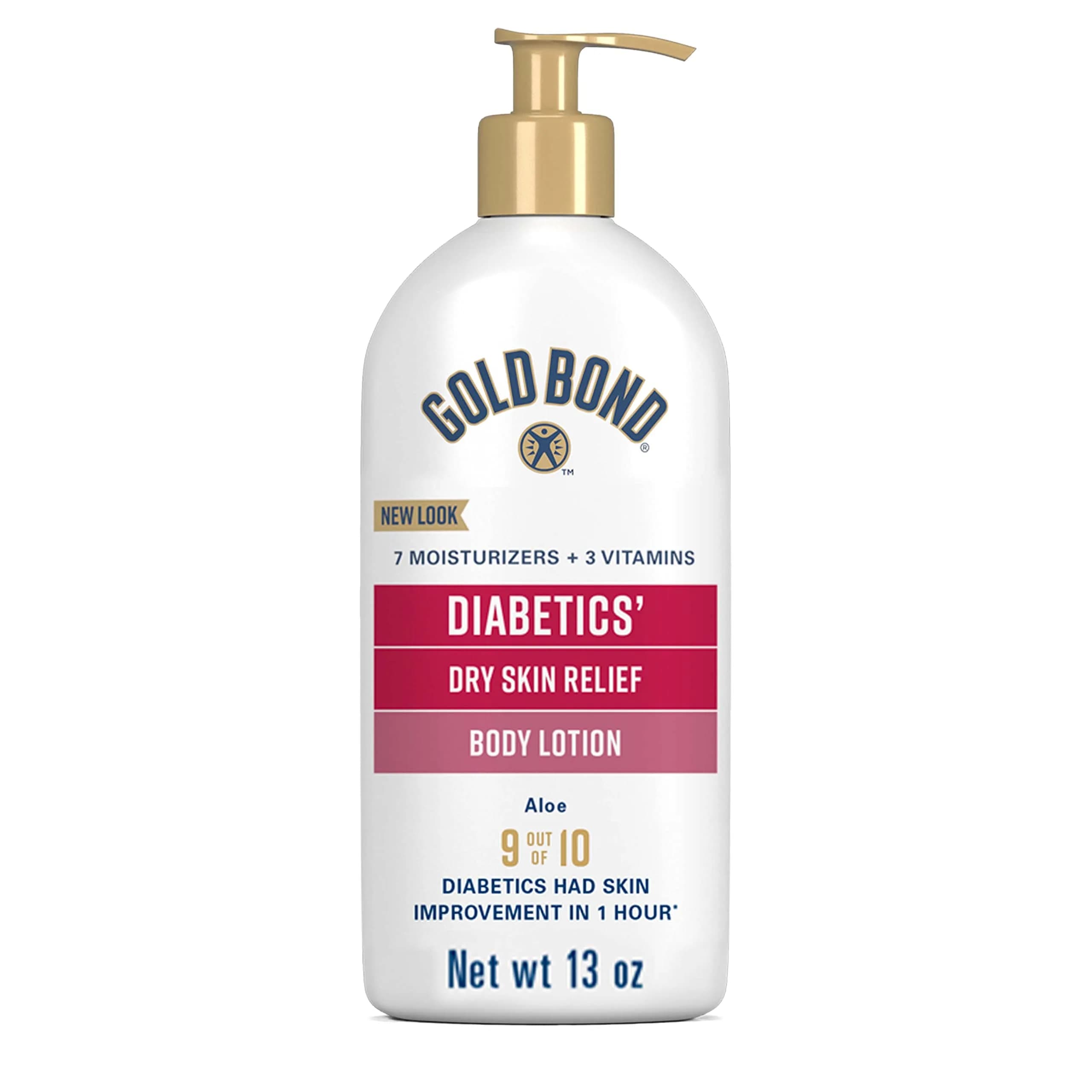 Gold Bond Diabetics' Dry Skin Relief Lotion 21 Oz (621 ml) | Dermatologist Tested for Dry Skin — 13 Ounce
