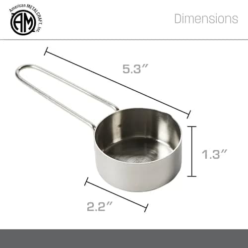 American Metalcraft 1/4 Stainless Steel Measuring Cup (7.4ml / 0.25 Fl Oz) | Precise Baking & Cooking thumbnail 4