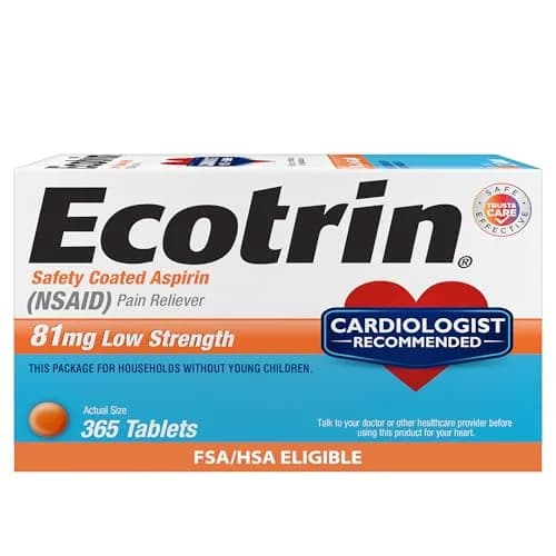 Ecotrin Low Strength Aspirin 81mg thumbnail 1