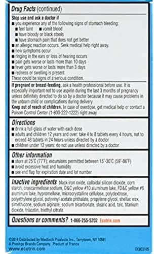 Ecotrin Low Strength Aspirin 81mg thumbnail 5