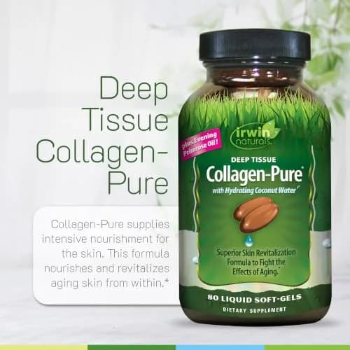 Irwin Naturals Deep Tissue Collagen-Pure Connective Tissue Support | 80 Softgels for Joints & Skin thumbnail 5