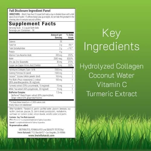 Irwin Naturals Deep Tissue Collagen-Pure Connective Tissue Support | 80 Softgels for Joints & Skin thumbnail 2