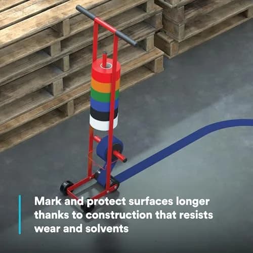 3M Vinyl Tape 471, 7.62 cm x 32.92 m Blue | Durable Floor & Safety Marking Tape thumbnail 3