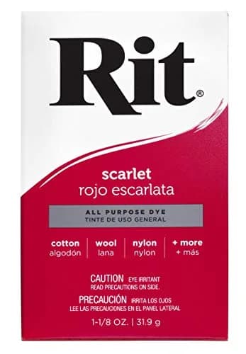 Rit All-Purpose Powder Dye, Scarlet | Vibrant Fabric Color for All Fibers (70-120 chars) thumbnail 1