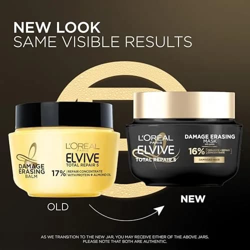 L'Oreal Paris Elvive Total Repair 5 Damage Erasing Balm Mask 250ml (8.5 fl oz) | Intensive Hair Repair Treatment thumbnail 2