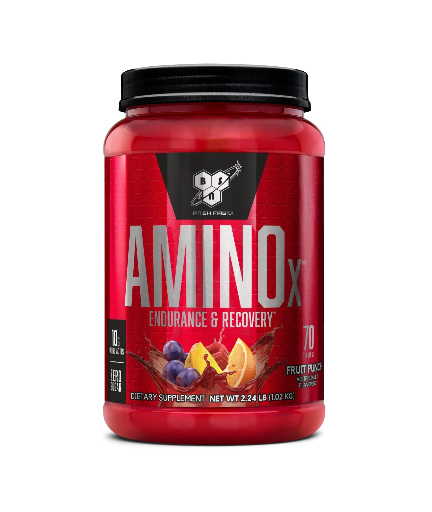 BSN Amino X BCAAs Recovery Powder Fruit Punch 435 g (15.3 oz) | Supports Muscle Recovery & Endurance — Fruit Punch