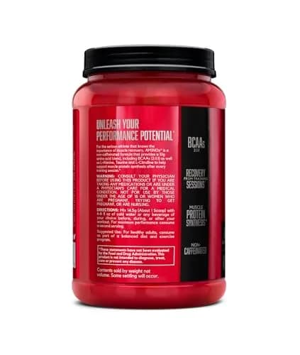BSN Amino X Recovery Powder with BCAAs, Fruit Punch, 1kg (35.84oz) | Stimulant-Free Muscle Recovery & Endurance Support thumbnail 8
