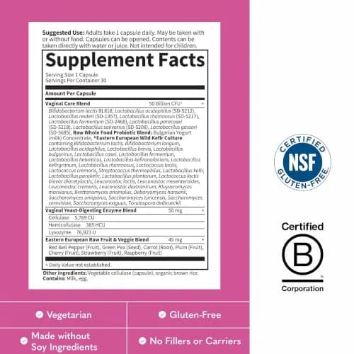Garden of Life Raw Probiotics Vaginal Care, 50 Billion CFU, 30 Count | Supports Vaginal & Urinary Health thumbnail 5