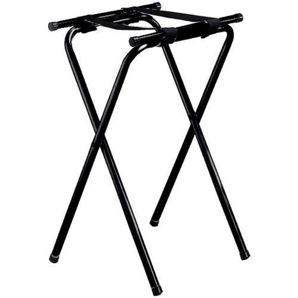 Tablecraft ITEM_STAND 24BK Double Bar Metal Folding Tray Stand 31" | Commercial Restaurant Use - main product image