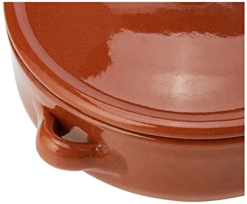 Amazing Cookware SB133 Natural Terracotta Deep Dish with Lid (15cm Diameter, 5cm Depth) | Versatile Oven & Microwave Safe thumbnail 4