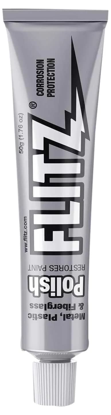 Flitz Metal Polish Paste 1.76oz | Non-Abrasive Light Oxidation Remover for Solid Metals — 0.11 lb