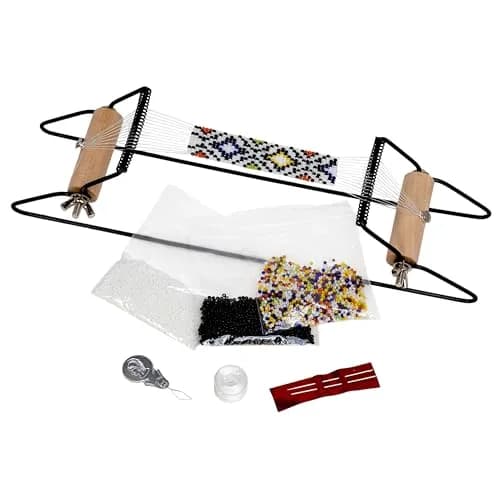 The Beadsmith Metal Bead Loom Kit with Glass Beads & Accessories | 32.4cm x 6.35cm x 7.62cm thumbnail 1