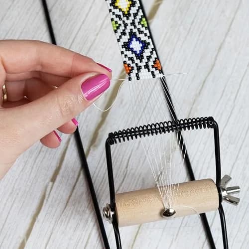 The Beadsmith Metal Bead Loom Kit with Glass Beads & Accessories | 32.4cm x 6.35cm x 7.62cm thumbnail 7