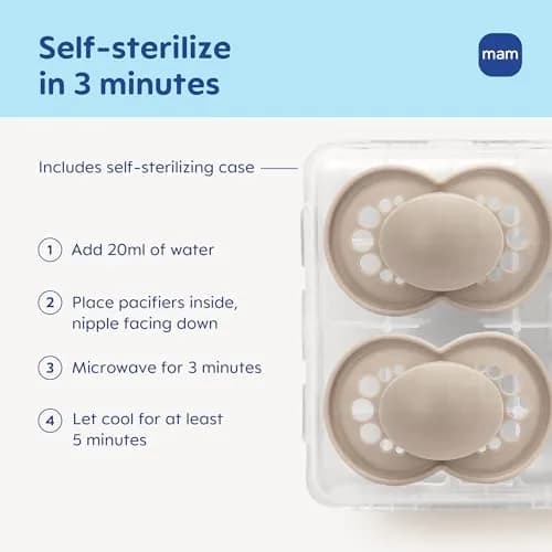 MAM Original Baby Pacifiers 6-16 Months, Glows in The Dark, 2 Pack | Developed with Pediatric Dentists & Specialists thumbnail 4