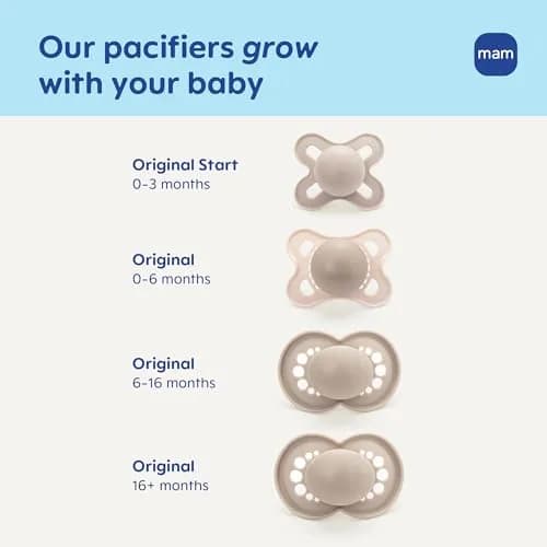 MAM Original Baby Pacifiers 6-16 Months, Glows in The Dark, 2 Pack | Developed with Pediatric Dentists & Specialists thumbnail 7