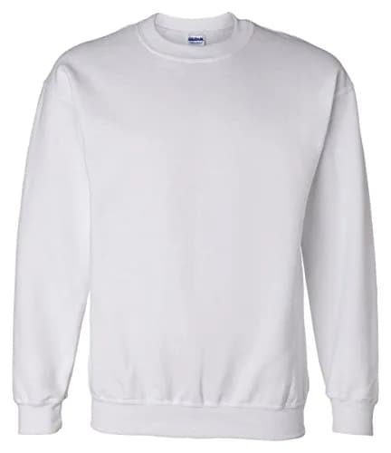 Gildan Adult DryBlend® 9 oz. Fleece Crew Sweatshirt Medium White | 255 g (9 oz) Crew Neck Long Sleeve thumbnail 3