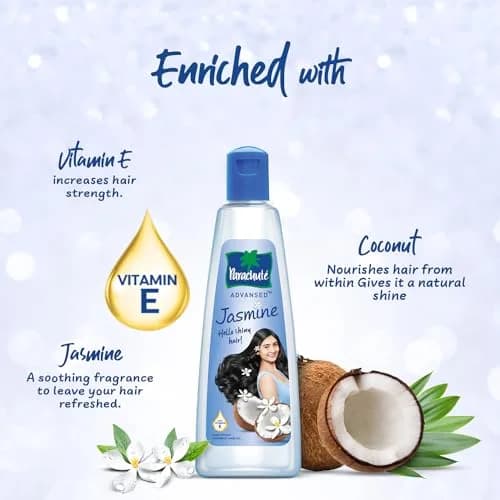 Parachute Advansed Jasmine Enriched Coconut Hair Oil 300ml (10.1 Fl Oz) | Nourishes Scalp, Strengthens Hair thumbnail 5