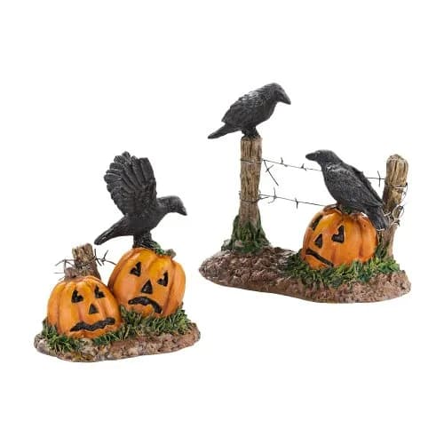 Department 56 Halloween Ravens Accessory 1.77 inch (4.5 cm) | Hand-Painted Resin Sculpture Set of 2 thumbnail 1