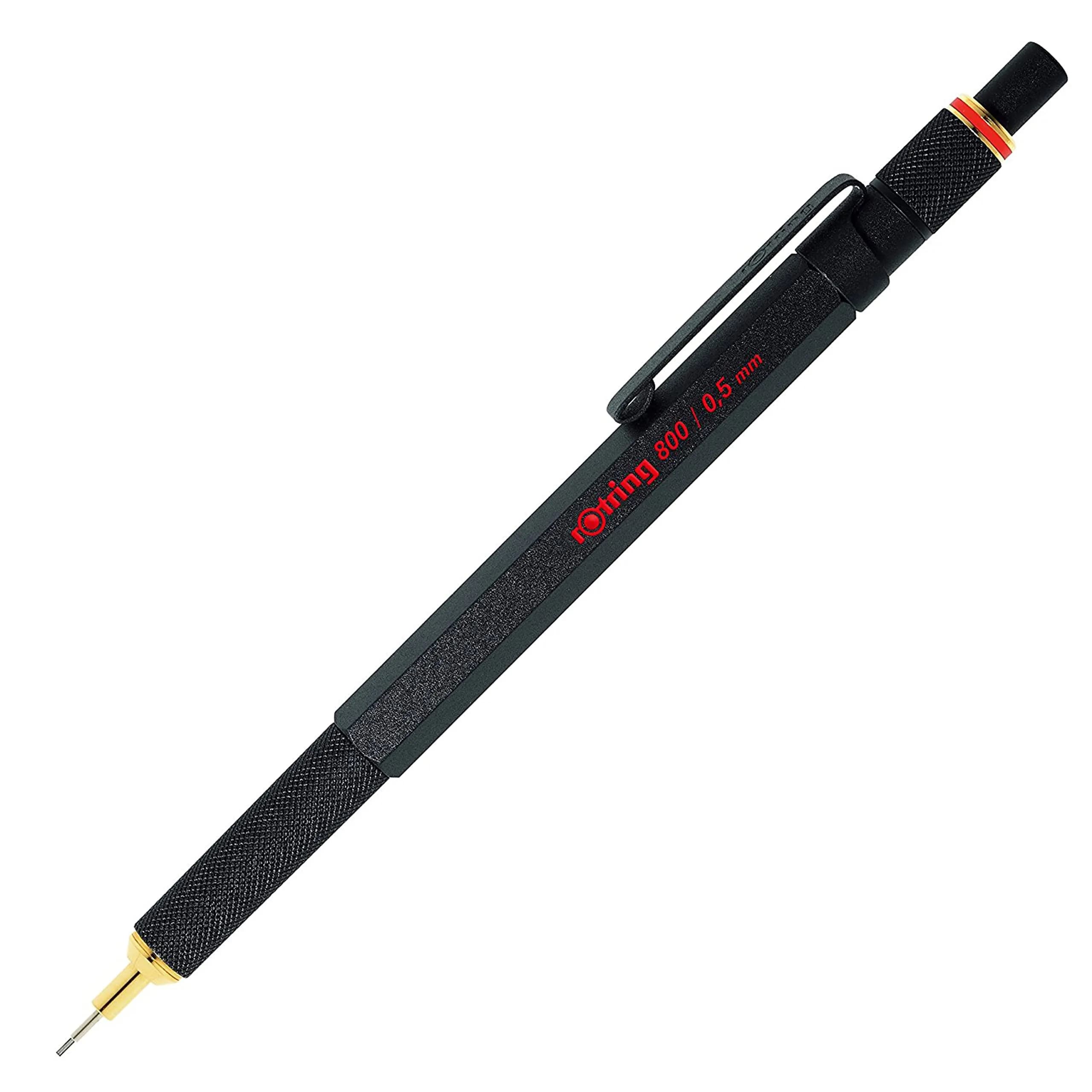 rOtring 800 Retractable Mechanical Pencil 0.5mm Black Metal Barrel | Drafting, Engineering, Architecture Professionals - main product image