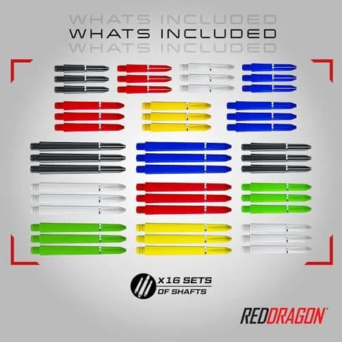 RED DRAGON Professional Darts Accessories Kit - 200+ Pieces | Multi-Coloured Nylon thumbnail 3