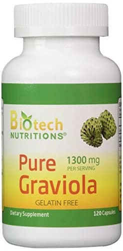 Biotech Nutritions Graviola Capsules 1300mg (120 Count) thumbnail 1