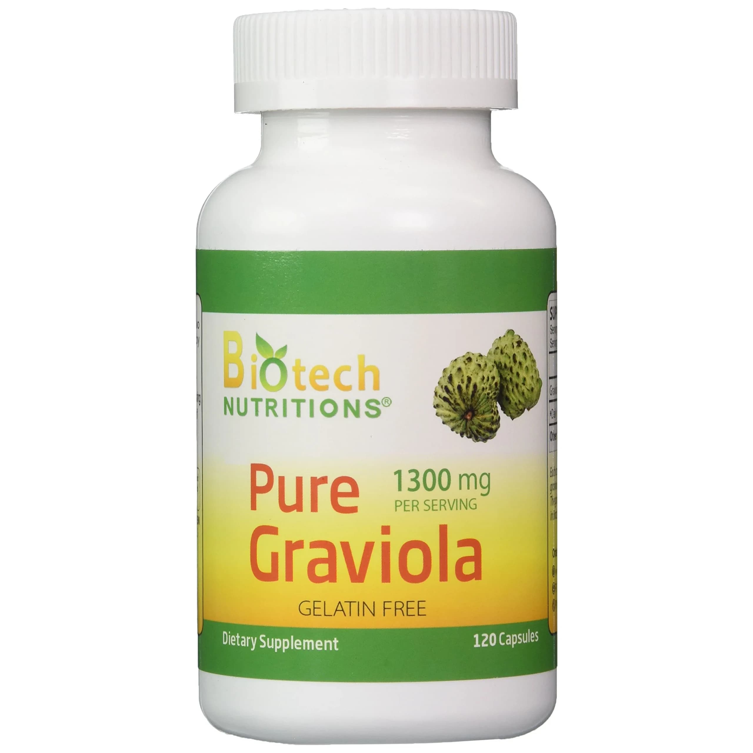 Biotech Nutritions Graviola Capsules 1300mg (120 Count) - main product image