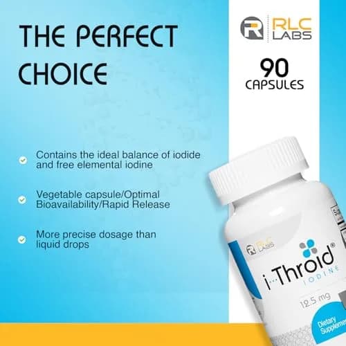 RLC Labs i-Throid 12.5 mg | Thyroid Support for Hypothyroidism thumbnail 6