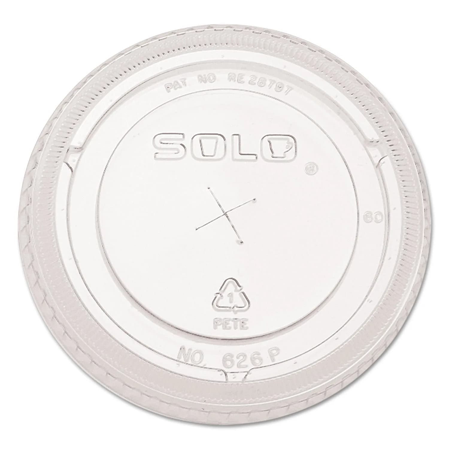 SOLO Straw-Slot Cold Cup Lids, Clear, 100/PK | Tight Fit & Stackable Design - main product image