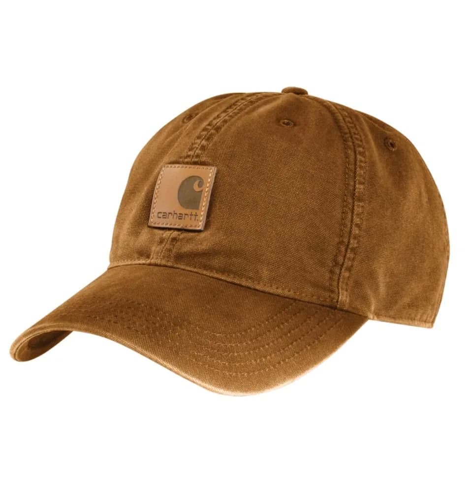 Carhartt Men's Canvas Cap, Black, One Size | Washed Canvas Baseball Cap with Adjustable Fit — Carhartt Brown / One Size