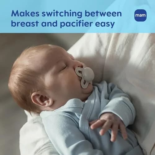 MAM Original Start Baby Pacifiers 0-3 Months SkinSoft Silicone, 2 Pack | Developed with Orthodontists thumbnail 5