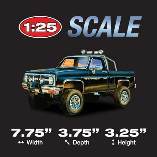 MPC 1984 GMC Pickup 1:25 Scale Model Kit (Black Version) | 150+ Parts, Skill Level 2 thumbnail 4