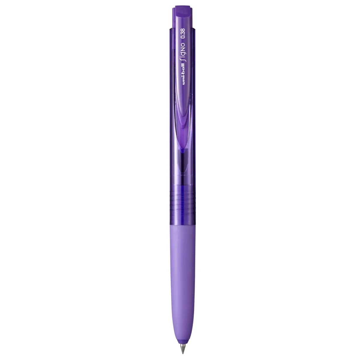 三菱鉛筆 Uni Ball Signo RT1 Ballpoint Pen 0.38mm Lime Green | Smooth Ink Flow — Violet