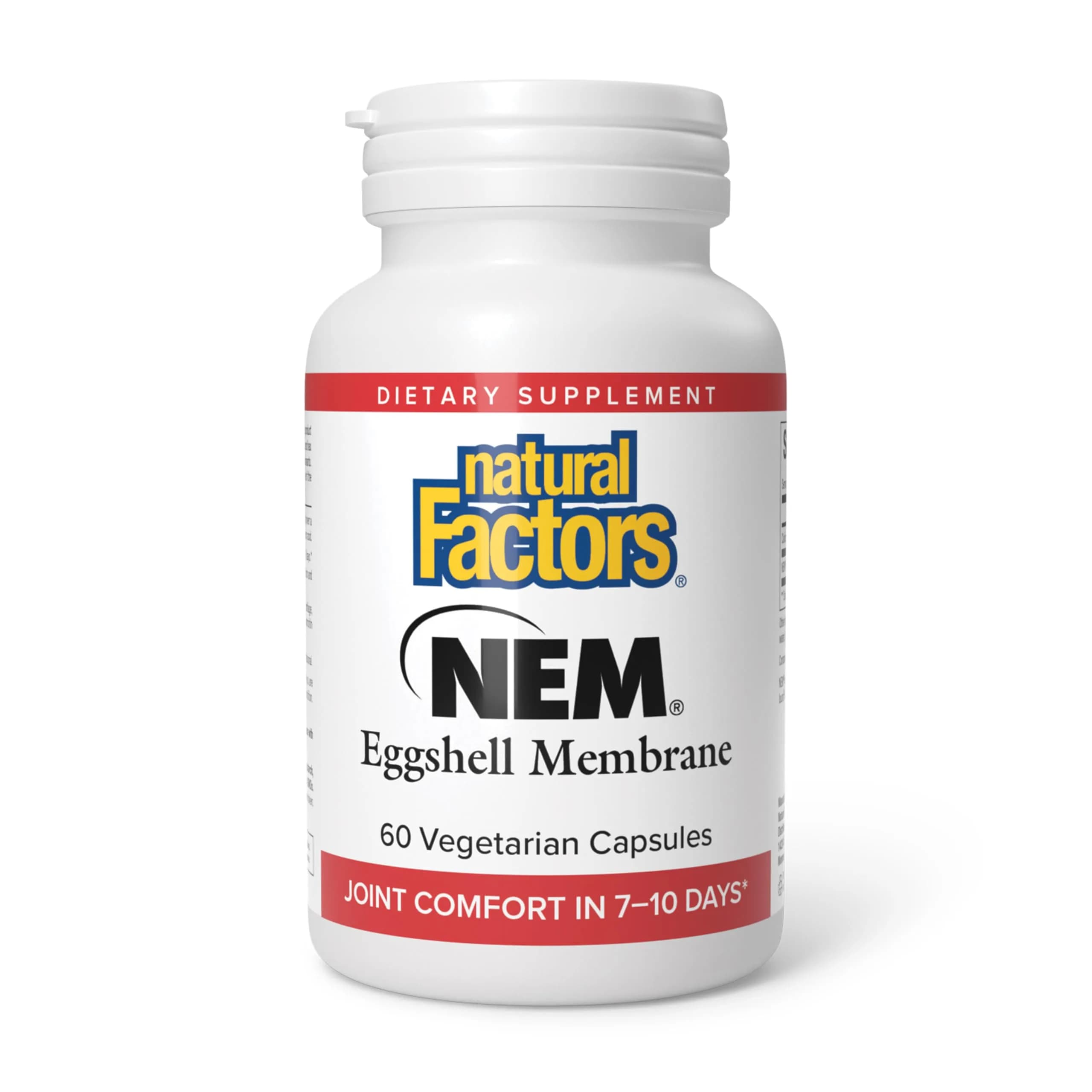 Natural Factors NEM Natural Eggshell Membrane Joint Comfort & Flexibility 60 Capsules | Supports Healthy Connective Tissue - main product image